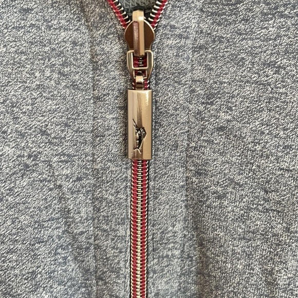 Tommy Bahama navy reversible quater zip pullover - Picture 4 of 5